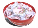 Bộ cốc trà sứ hồng 6 chiếc