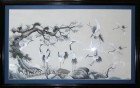 Tranh thêu linh vật  Hạc trắng